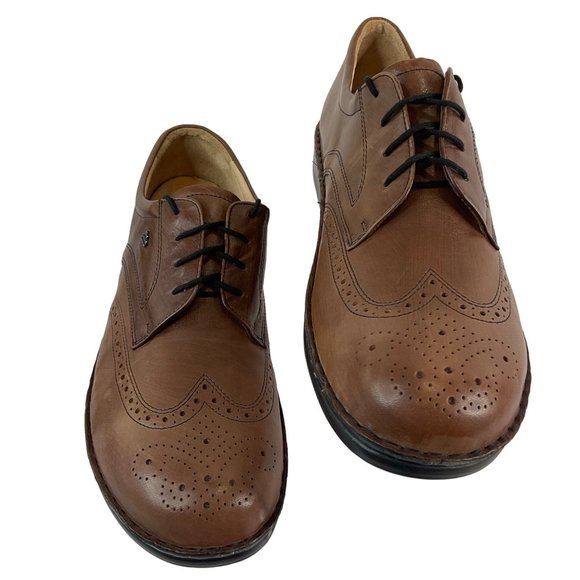 Finn Comfort New Shoes Mens Sz 10 Brown Camel Budapest 1212 Brogue $362 Loafer - Picture 2 of 13